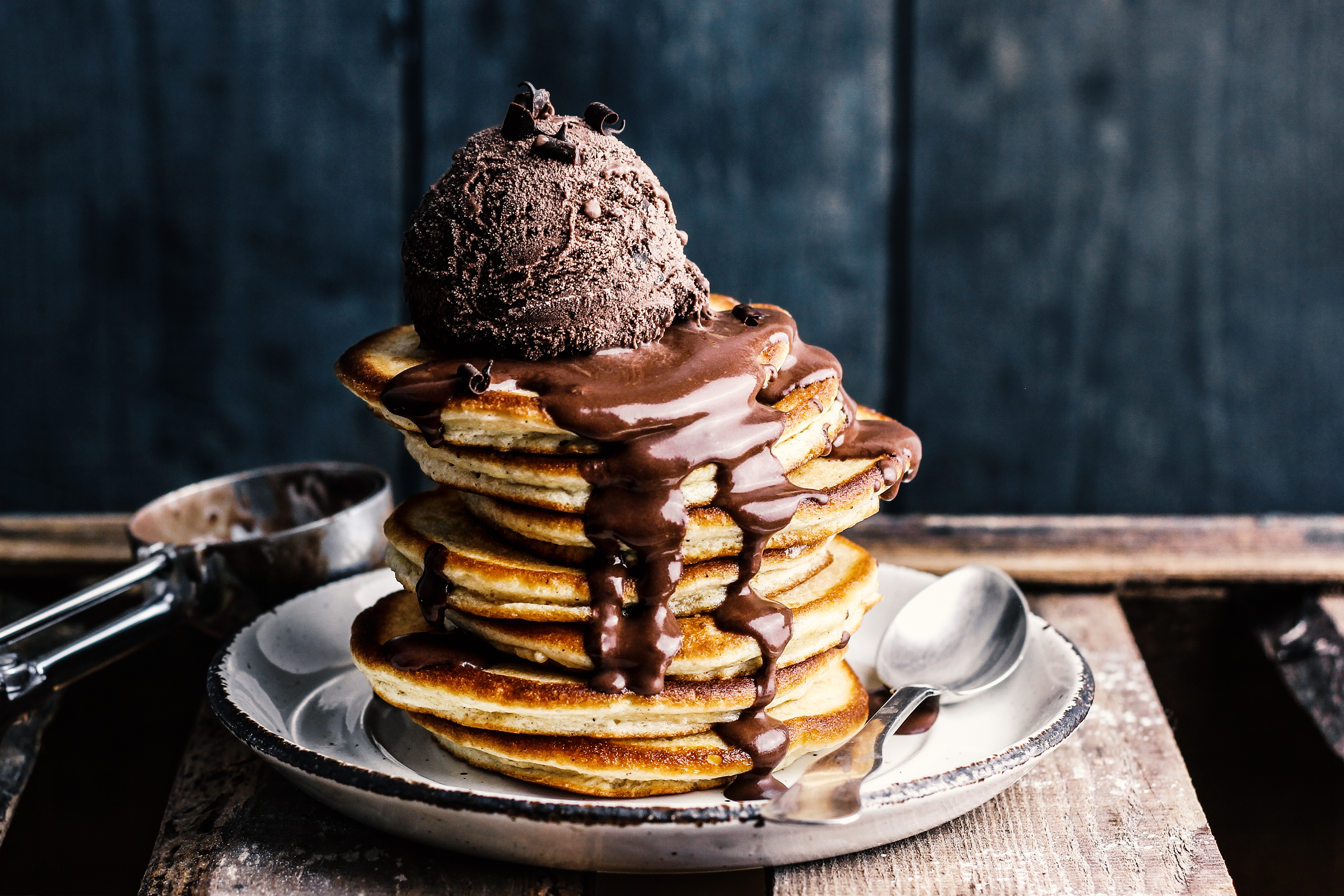 Pancakes mit Chocolate Chips